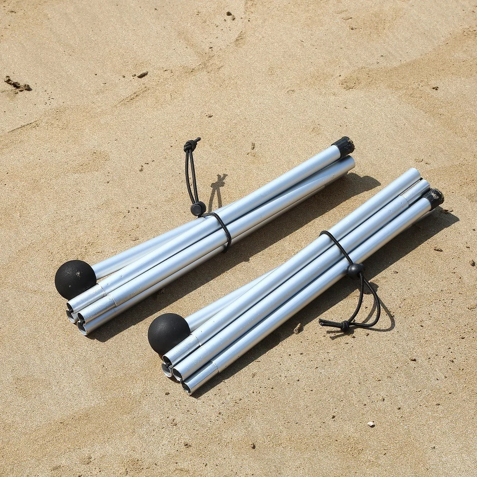 1.6m 2m Foldable Aluminum Tent Poles Replacement Canopy Rods for Beach Camping Outdoor Party