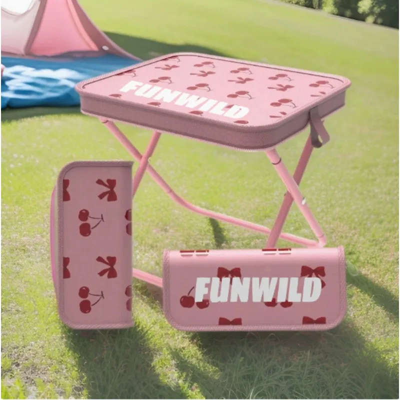 Outdoor Foldable Stool Portable Backpack Stool with Lightweight Mini Carry Outdoor Camping Chair, Fishing Stool, Picnic Stool