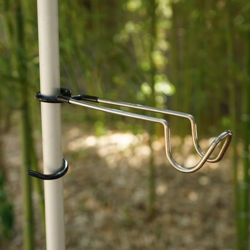 Outdoor Camping Lantern Hook Stainless Steel S-Type Pig Tail Light Pole Hanger Tent Canopy Multi-Function Storage Camping Tool