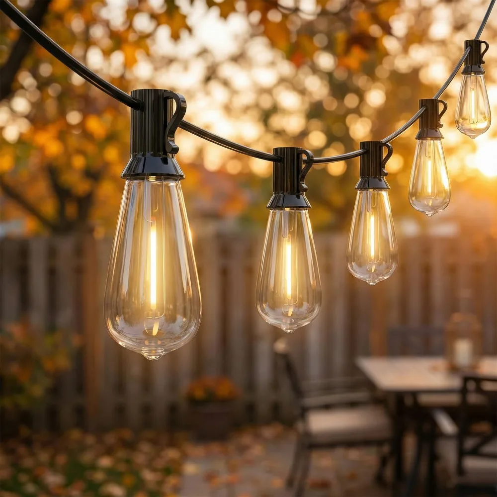 2026 New Solar LED Papaya Light String Waterproof 8 Lighting Modes Decorative Fairy Lights for Outdoor Party Camping Path Yard