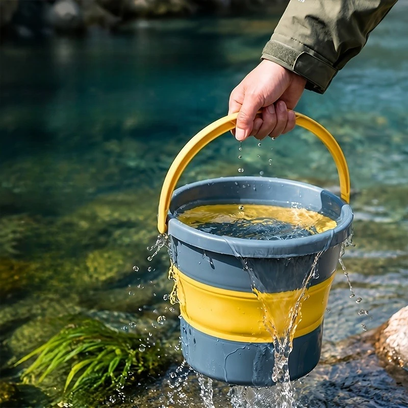 Collapsible Bucket 5/10L Cleaning Bucket Mop Bucket Folding Foldable Portable Small Plastic Water Container for Outdoor Use